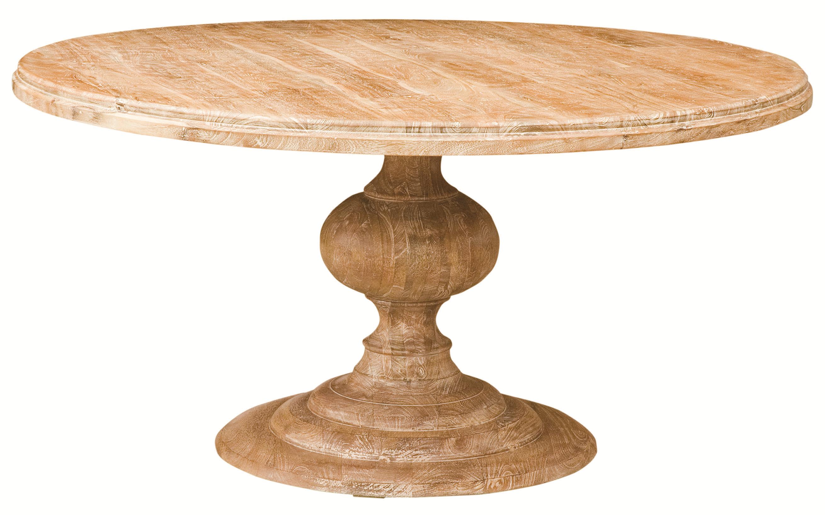 Four Hands Magnolia 60" Round Dining Table with Pedestal Base